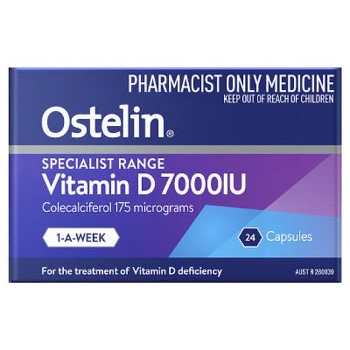 Ostelin Vitamin D 7000IU 24 Capsules (Pharmacist Only) Ostelin Vitamin D 7000IU 24 Capsules (Pharmacist Only)