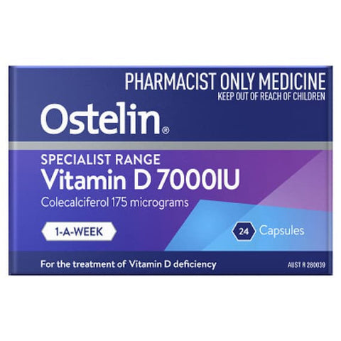 Ostelin Vitamin D 7000IU 24 Capsules (Pharmacist Only) Ostelin Vitamin D 7000IU 24 Capsules (Pharmacist Only)