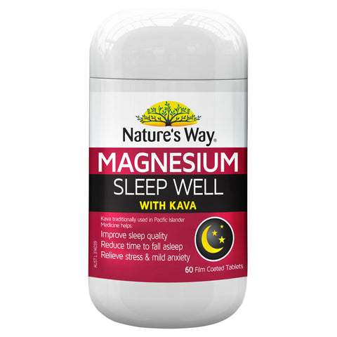 Nature's Way Magnesium Sleep Well With Kava 60 Tablets Nature's Way Magnesium Sleep Well With Kava 60 Tablets