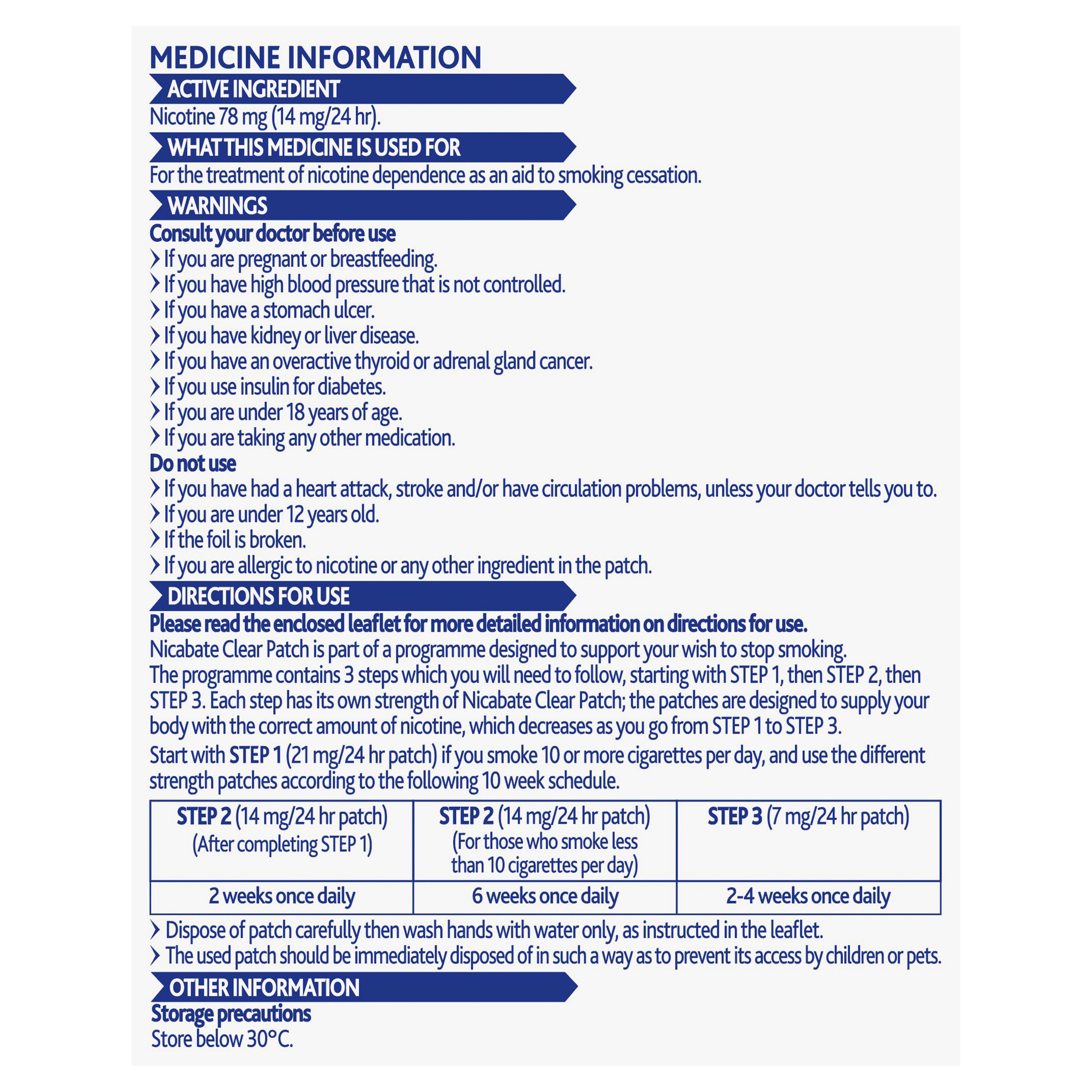 Nicabate Patch Clr 14mg 7 Nicabate Patch Clr 14mg 7