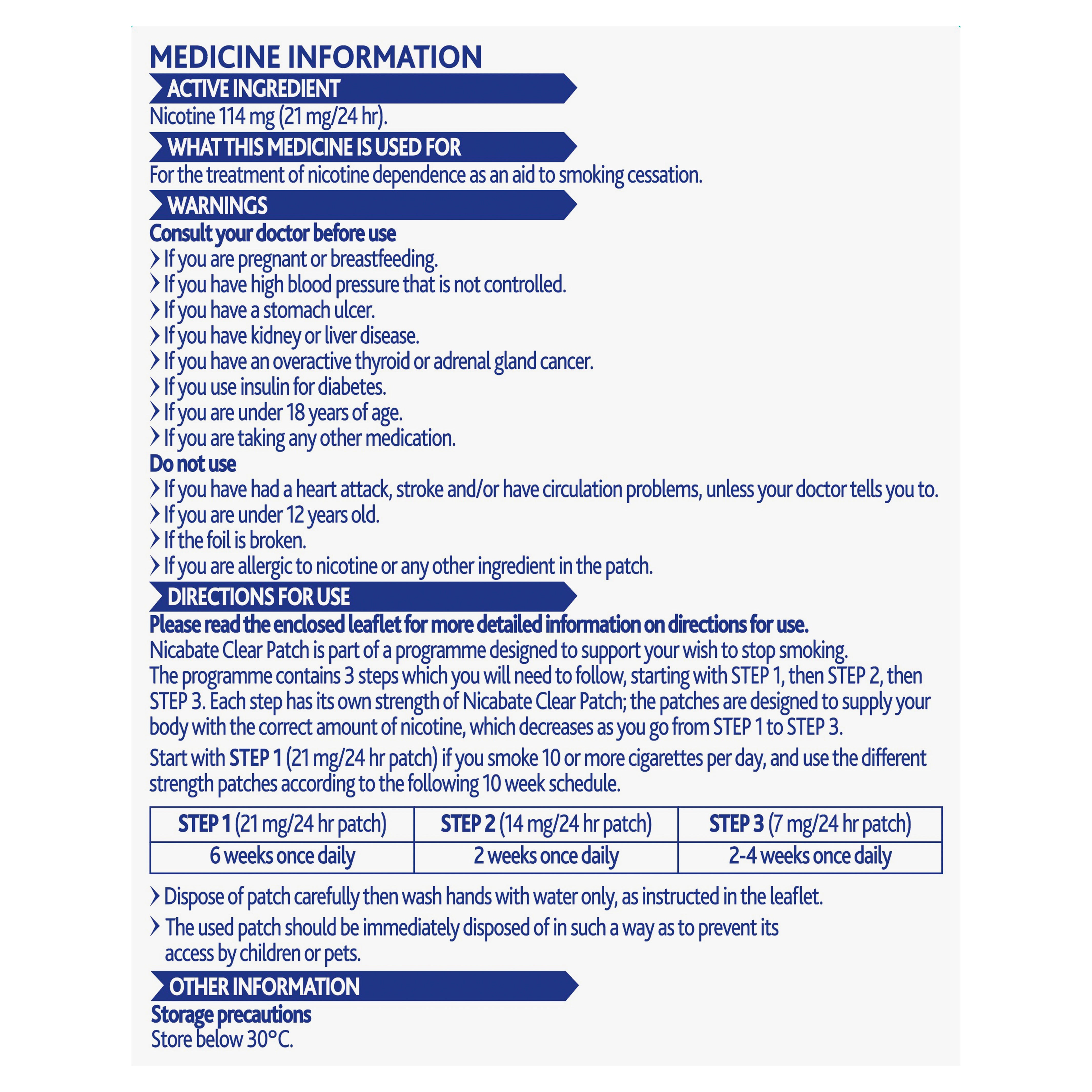 Nicabate Patch Clr 21mg 7 Nicabate Patch Clr 21mg 7