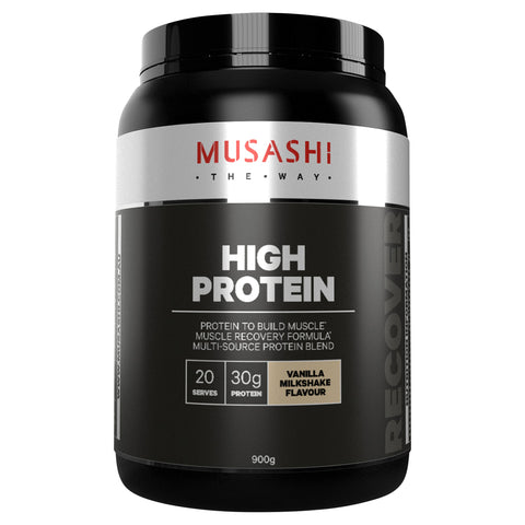 Musashi High Protein Powder Vanilla Milkshake 900g Musashi High Protein Powder Vanilla Milkshake 900g