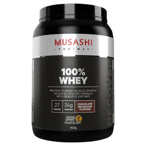 Musashi 100% Whey Chocolate Milkshake 900G Musashi 100% Whey Chocolate Milkshake 900G