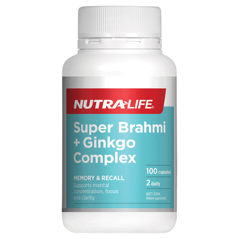 Nutra-Life Super Brahmi + Ginkgo Complex 100 Capsules Nutra-Life Super Brahmi + Ginkgo Complex 100 Capsules