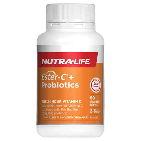 Nutra-Life Ester-C + Probiotics 60 Chewable Tablets Nutra-Life Ester-C + Probiotics 60 Chewable Tablets
