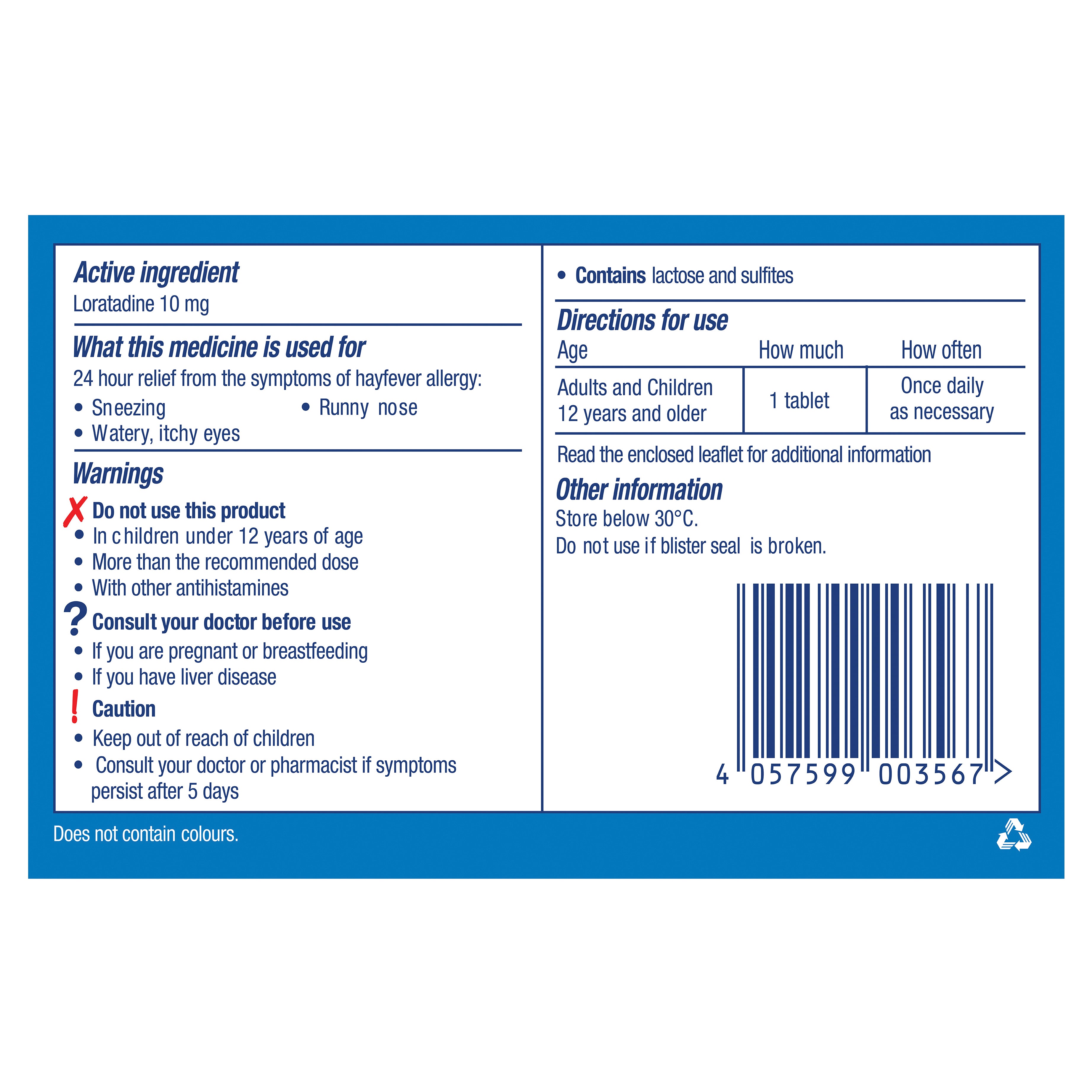Claratyne Tab 10mg 10 Claratyne Tab 10mg 10