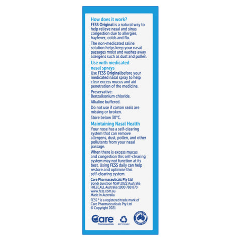 FESS Original Nasal Saline Spray 75mL FESS Original Nasal Saline Spray 75mL