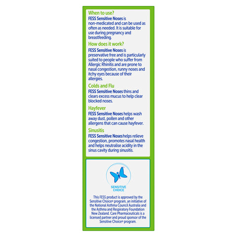 FESS Sensitive Noses Seawater Nasal Saline Spray Spray 30mL FESS Sensitive Noses Seawater Nasal Saline Spray Spray 30mL