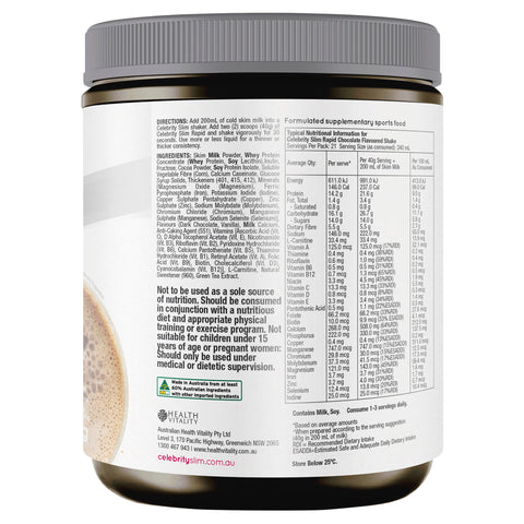 Celebrity Slim Rapid Chocolate 840g Celebrity Slim Rapid Chocolate 840g