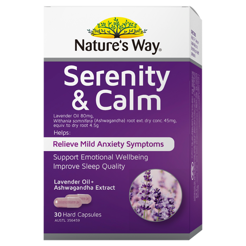 Natures Way Serenity + Calm 30 Capsules Natures Way Serenity + Calm 30 Capsules