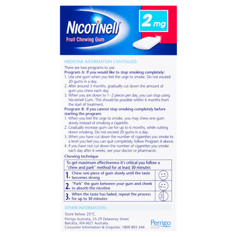 Nicotinell Gum Frt 2mg 96Pk Nicotinell Gum Frt 2mg 96Pk
