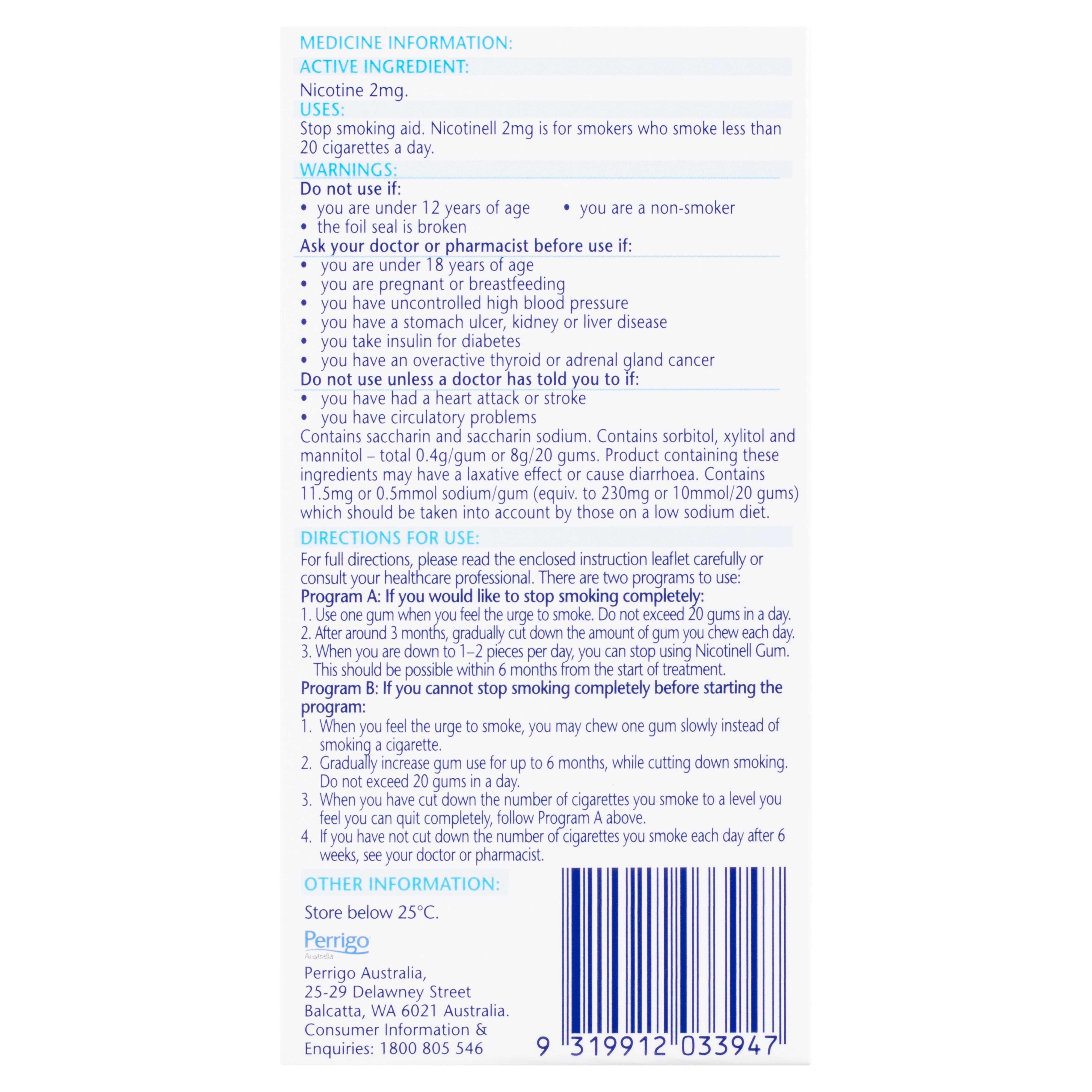 Nicotinell Gum Mnt 2mg 24Pk Nicotinell Gum Mnt 2mg 24Pk