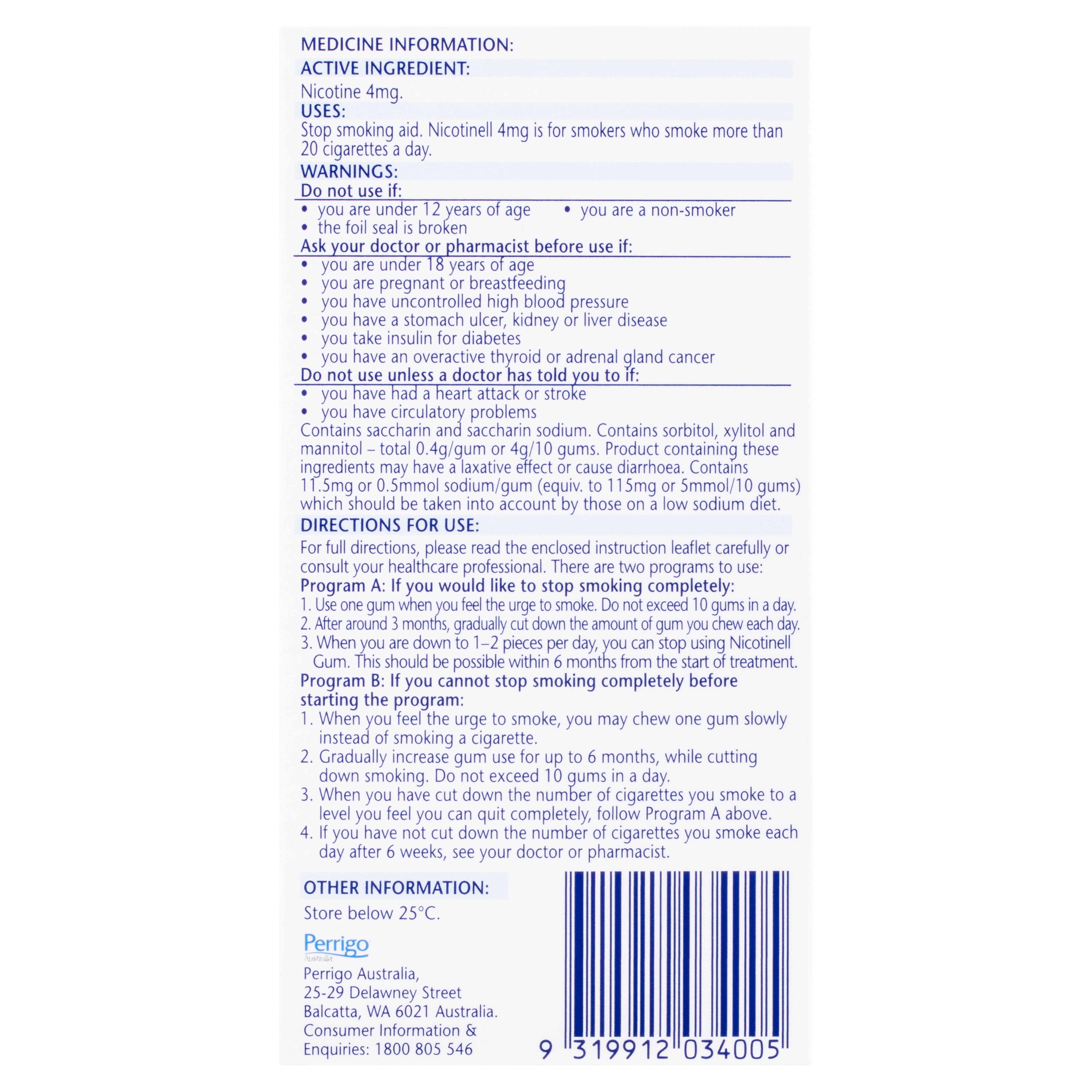 Nicotinell Gum Mnt 4mg 24Pk Nicotinell Gum Mnt 4mg 24Pk