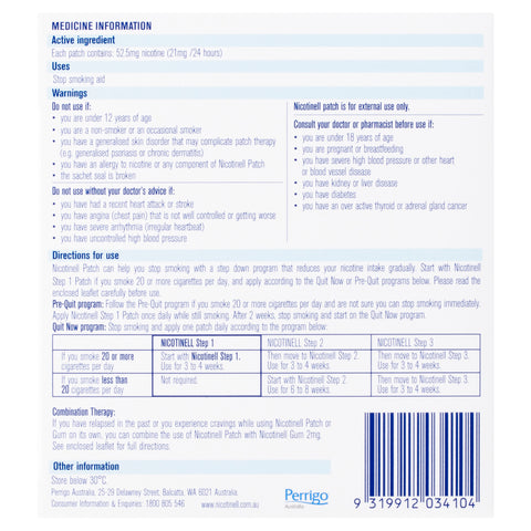 Nicotinell Patch 21mg 7Days Nicotinell Patch 21mg 7Days