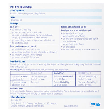 Nicotinell Patch 14mg Step 2 28Pk Nicotinell Patch 14mg Step 2 28Pk