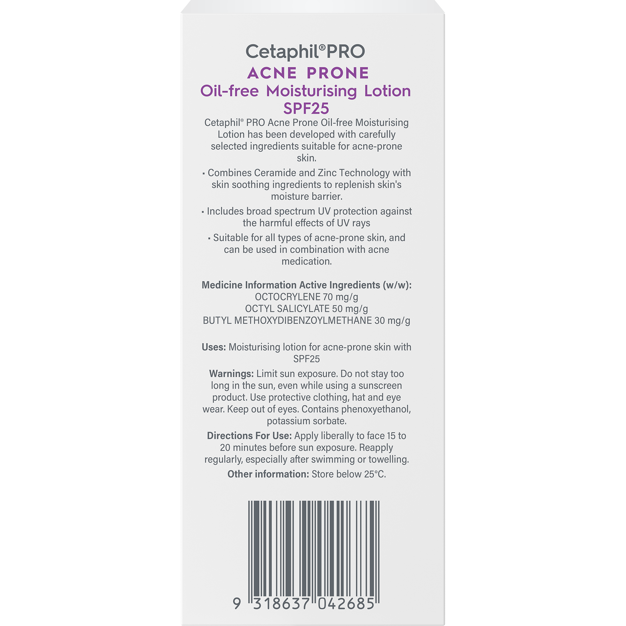 Cetaphil PRO Acne Moist SPF25 118ml Cetaphil PRO Acne Moist SPF25 118ml