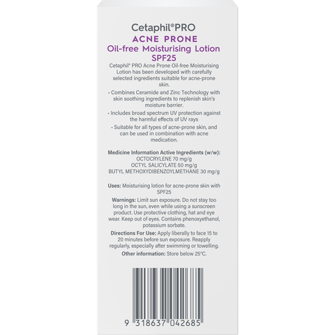 Cetaphil PRO Acne Moist SPF25 118ml Cetaphil PRO Acne Moist SPF25 118ml