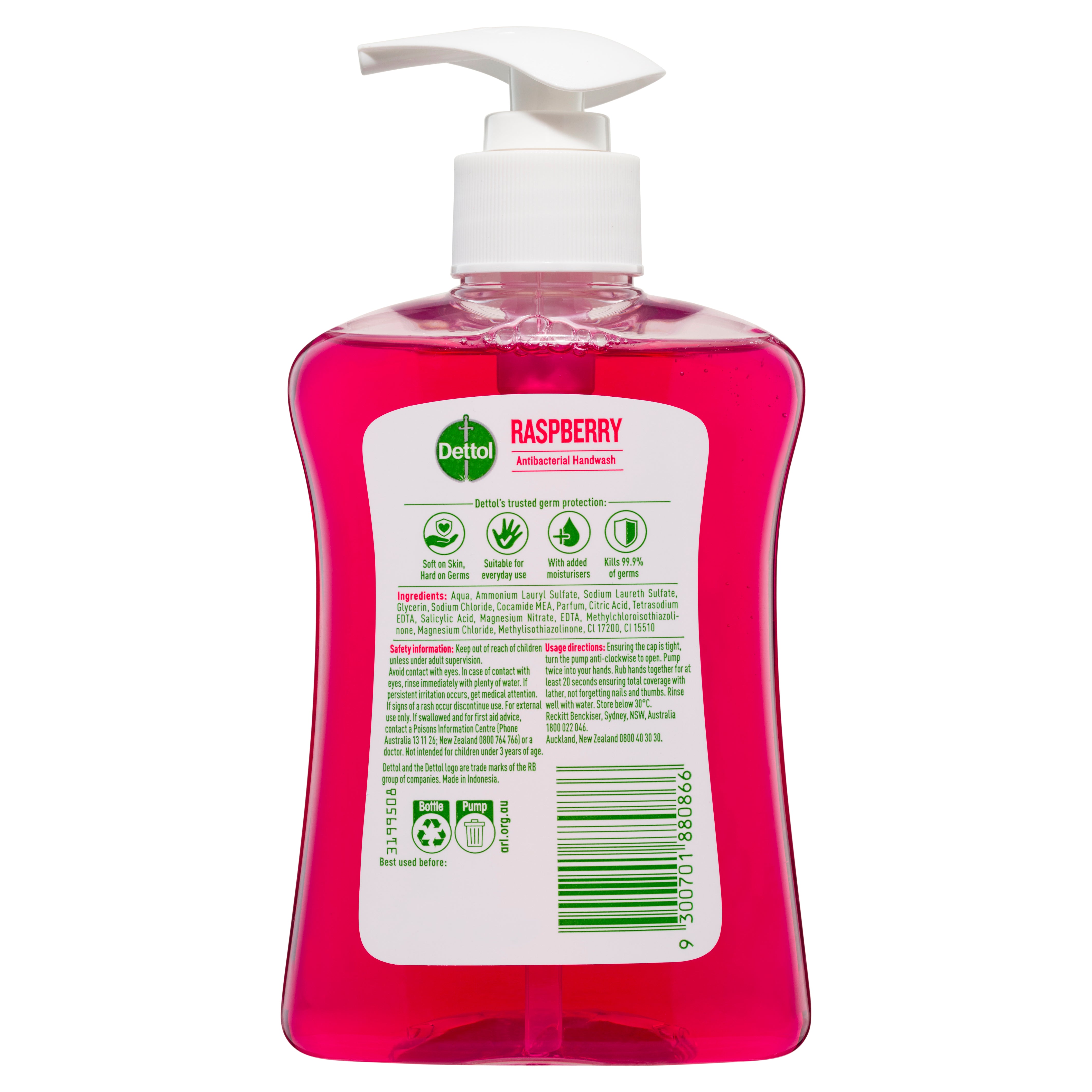 Dettol Liq HWash Rvt Rasp&Pmgt250ml Dettol Liq HWash Rvt Rasp&Pmgt250ml