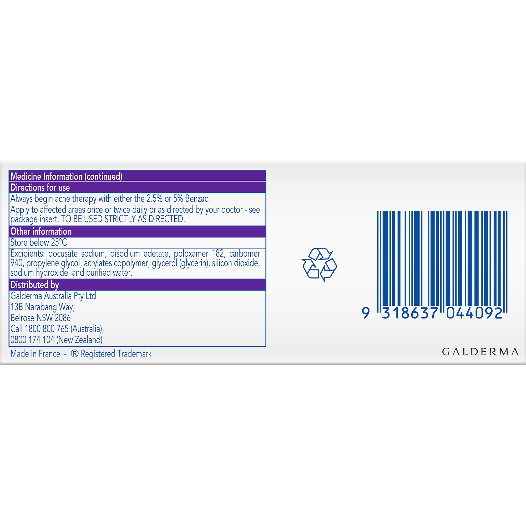 Benzac AC 10% Gel 60g Benzac AC 10% Gel 60g