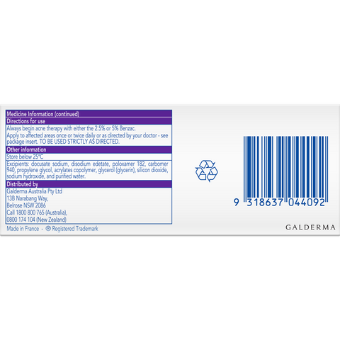 Benzac AC 10% Gel 60g Benzac AC 10% Gel 60g
