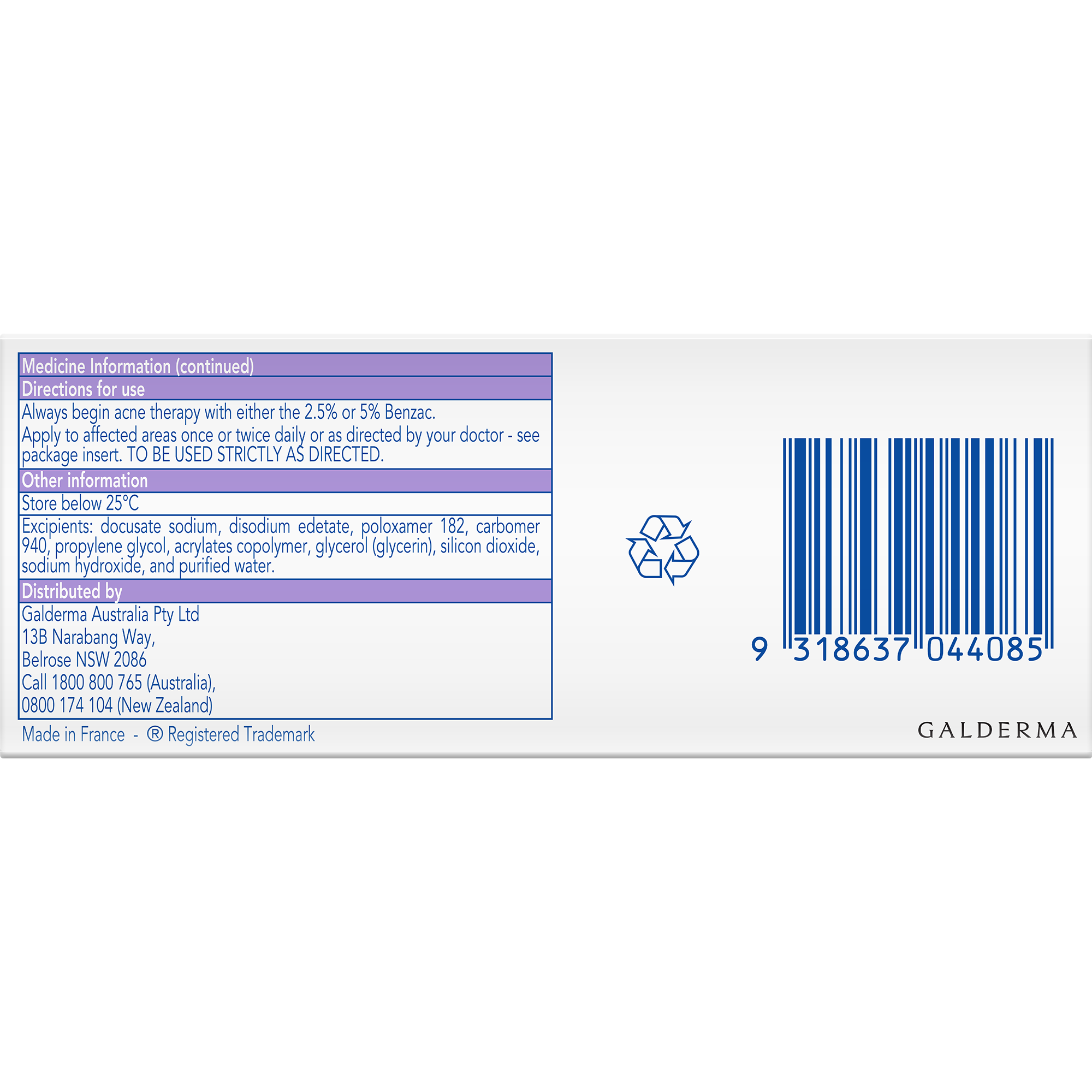 Benzac AC Gel 5.0% 60g Benzac AC Gel 5.0% 60g