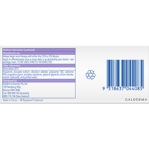 Benzac AC Gel 5.0% 60g Benzac AC Gel 5.0% 60g