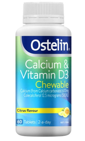 Ostelin Vitamin D & Calcium 60 Chewable Tablets Ostelin Vitamin D & Calcium 60 Chewable Tablets