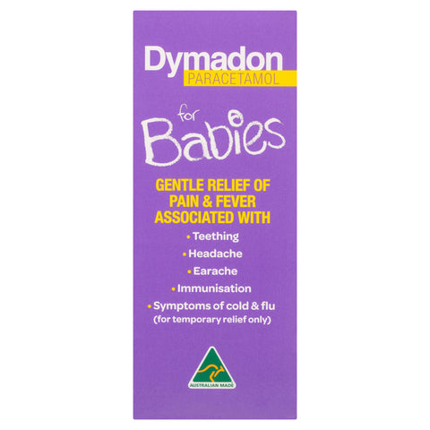 Dymadon Paracetamol for Babies 1mth-2yrs ORANGE 60mL Dymadon Paracetamol for Babies 1mth-2yrs ORANGE 60mL