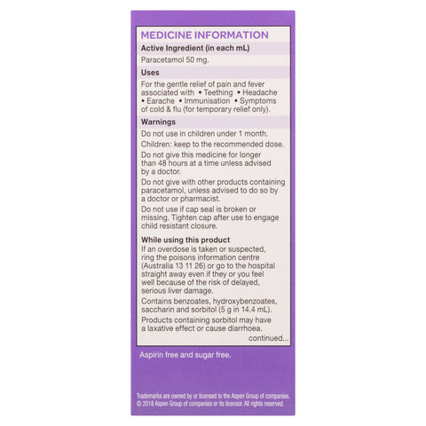 Dymadon Paracetamol for Babies 1mth-2yrs ORANGE 60mL Dymadon Paracetamol for Babies 1mth-2yrs ORANGE 60mL
