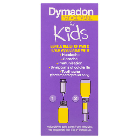 Dymadon Paracetamol for Kids 2-12yrs ORANGE 200mL Dymadon Paracetamol for Kids 2-12yrs ORANGE 200mL