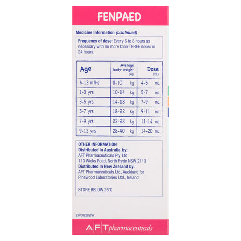 Fenpaed® Strawberry Flavour 200mL Fenpaed® Strawberry Flavour 200mL