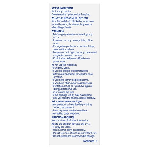 Otrivin Adt MD NSpry 10ml Otrivin Adt MD NSpry 10ml