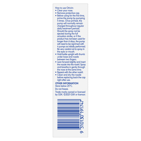 Otrivin Plus Nasal Spray, Blocked and Runny Nose, 10mL Otrivin Plus Nasal Spray, Blocked and Runny Nose, 10mL
