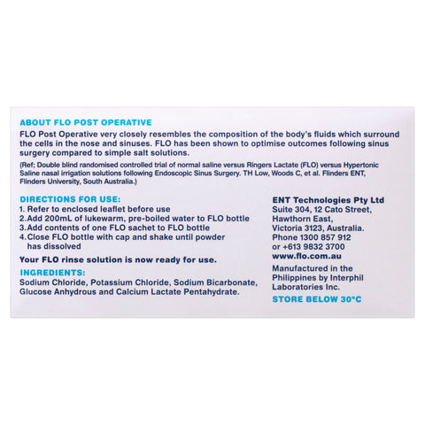 FLO Post Operative Kit 70 Sachets & Bottle FLO Post Operative Kit 70 Sachets & Bottle