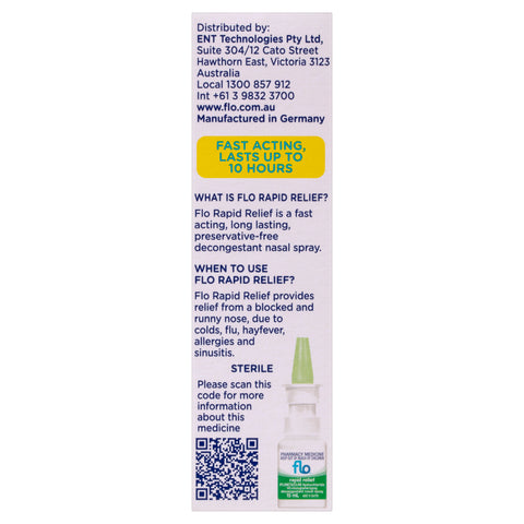 FLO Rapid Relief Decongestant Nasal Spray 15mL FLO Rapid Relief Decongestant Nasal Spray 15mL
