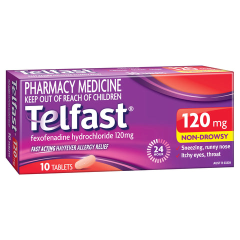 Telfast 120mg 10 Tablets Telfast 120mg 10 Tablets