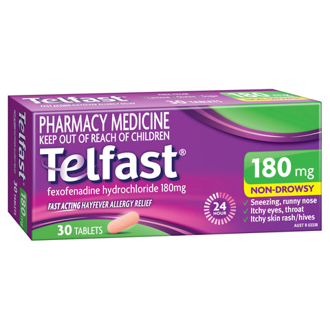 Telfast 180mg 30 Tablets Telfast 180mg 30 Tablets