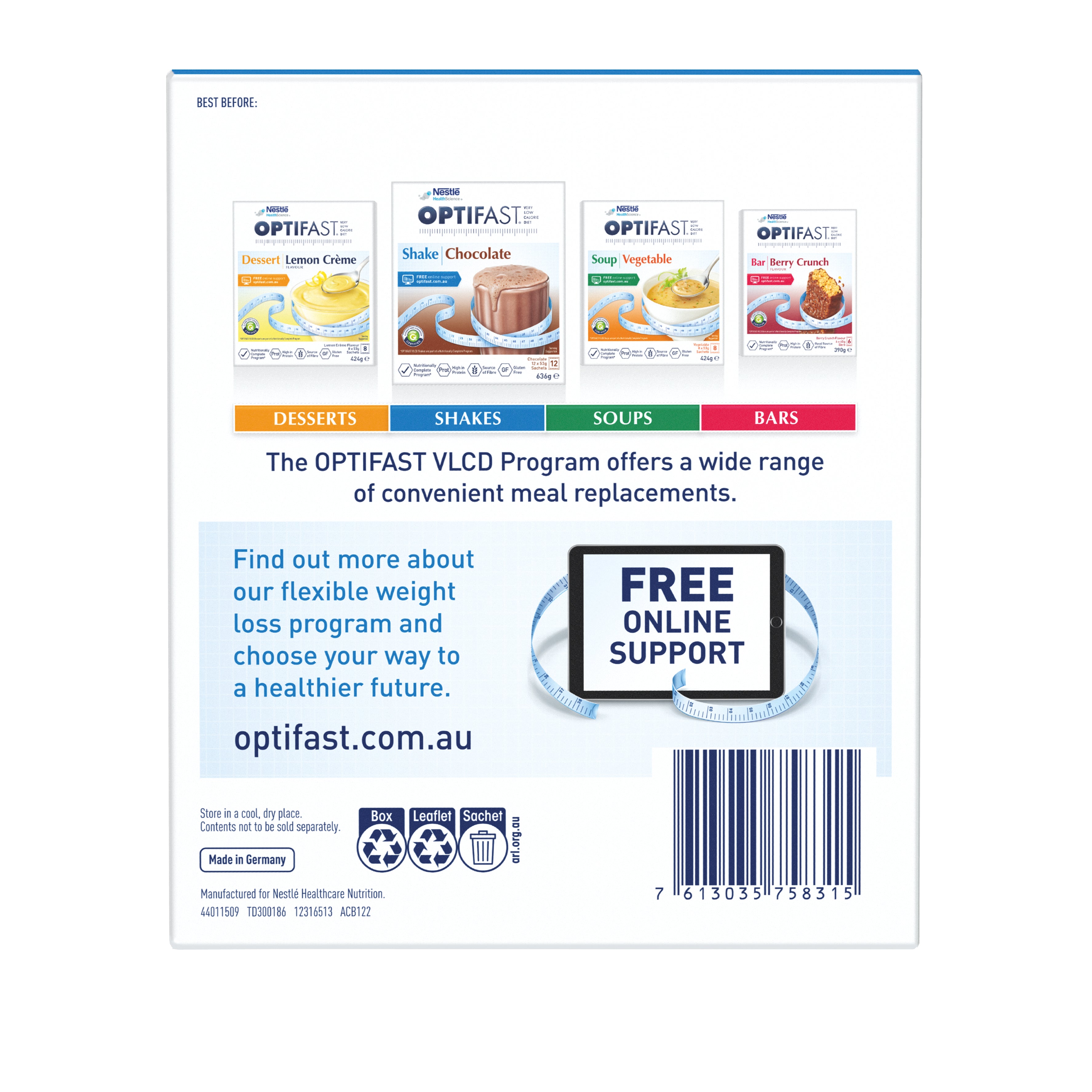 Optifast VLCD Shk Coff 53g 12Pk Optifast VLCD Shk Coff 53g 12Pk