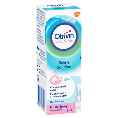 Otrivin Baby & Kids Nasal Spray for cleansing nasal cavities, 15mL Otrivin Baby & Kids Nasal Spray for cleansing nasal cavities, 15mL