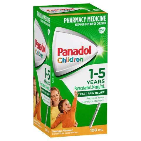 Panadol Children 1-5 years Colourfree Suspension, Orange Flavour, 100ml Panadol Children 1-5 years Colourfree Suspension, Orange Flavour, 100ml