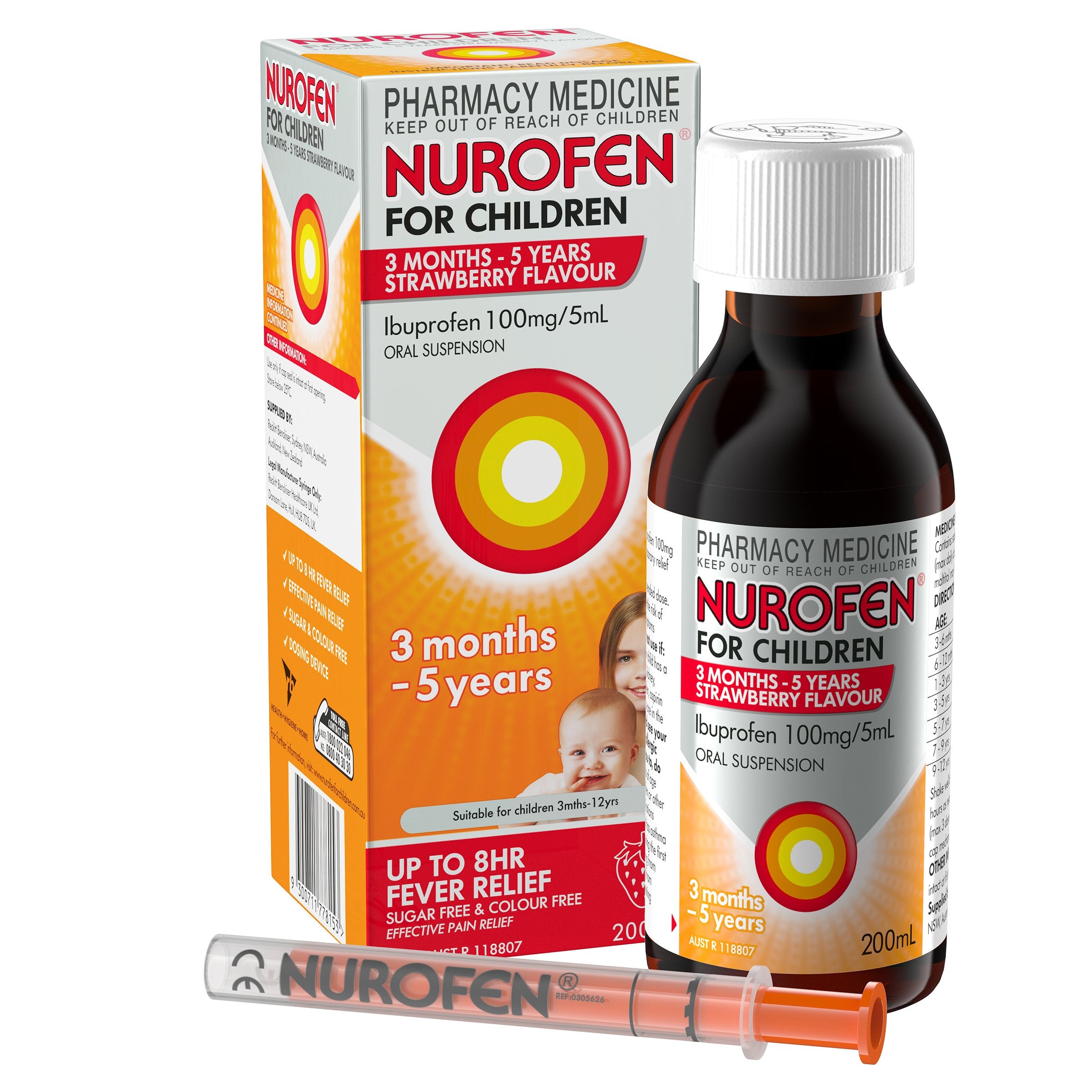 Nurofen Chld 3Mnths-5YrsStrawb200ml Nurofen Chld 3Mnths-5YrsStrawb200ml