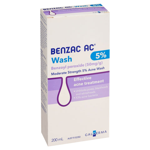 Benzac AC Wash 5.0% 200ml Benzac AC Wash 5.0% 200ml