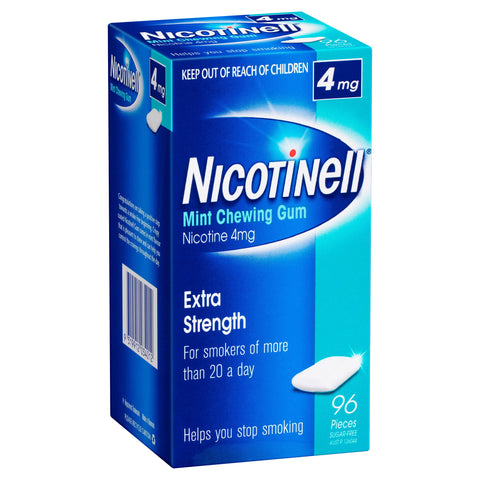 Nicotinell Stop Smoking Mint Gum Extra Strength 4mg 96 Pack Nicotinell Stop Smoking Mint Gum Extra Strength 4mg 96 Pack