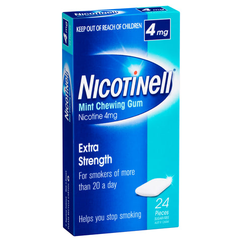 Nicotinell Stop Smoking Mint Gum Extra Strength 4mg 24 Pack Nicotinell Stop Smoking Mint Gum Extra Strength 4mg 24 Pack