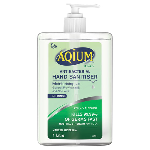 Aqium Aloe Antibacterial Hand Sanitiser 1L Aqium Aloe Antibacterial Hand Sanitiser 1L