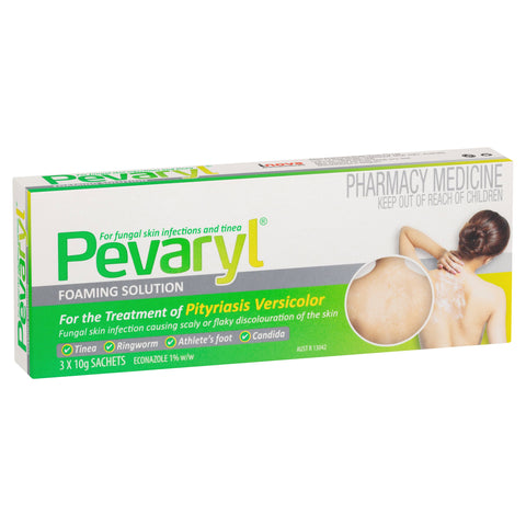 Pevaryl Foam Soln 3x10g Pevaryl Foam Soln 3x10g