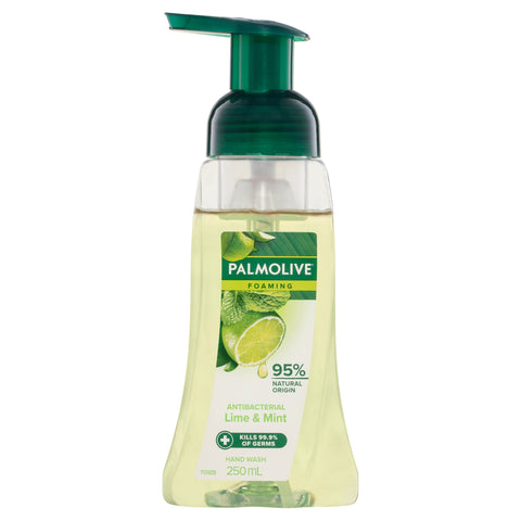 Palmolive Foaming Antibacterial Hand Wash Soap, 250mL, Lime & Mint Pump Palmolive Foaming Antibacterial Hand Wash Soap, 250mL, Lime & Mint Pump