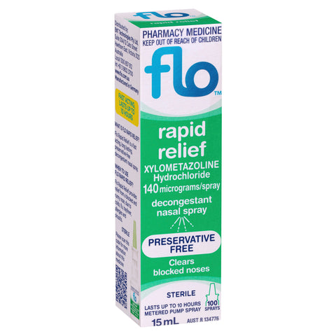FLO Rapid Relief Decongestant Nasal Spray 15mL FLO Rapid Relief Decongestant Nasal Spray 15mL