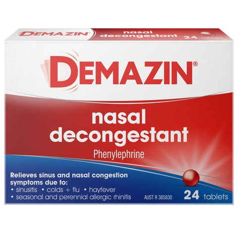 Demazin Nasal Decongestant 24 Tablets Demazin Nasal Decongestant 24 Tablets