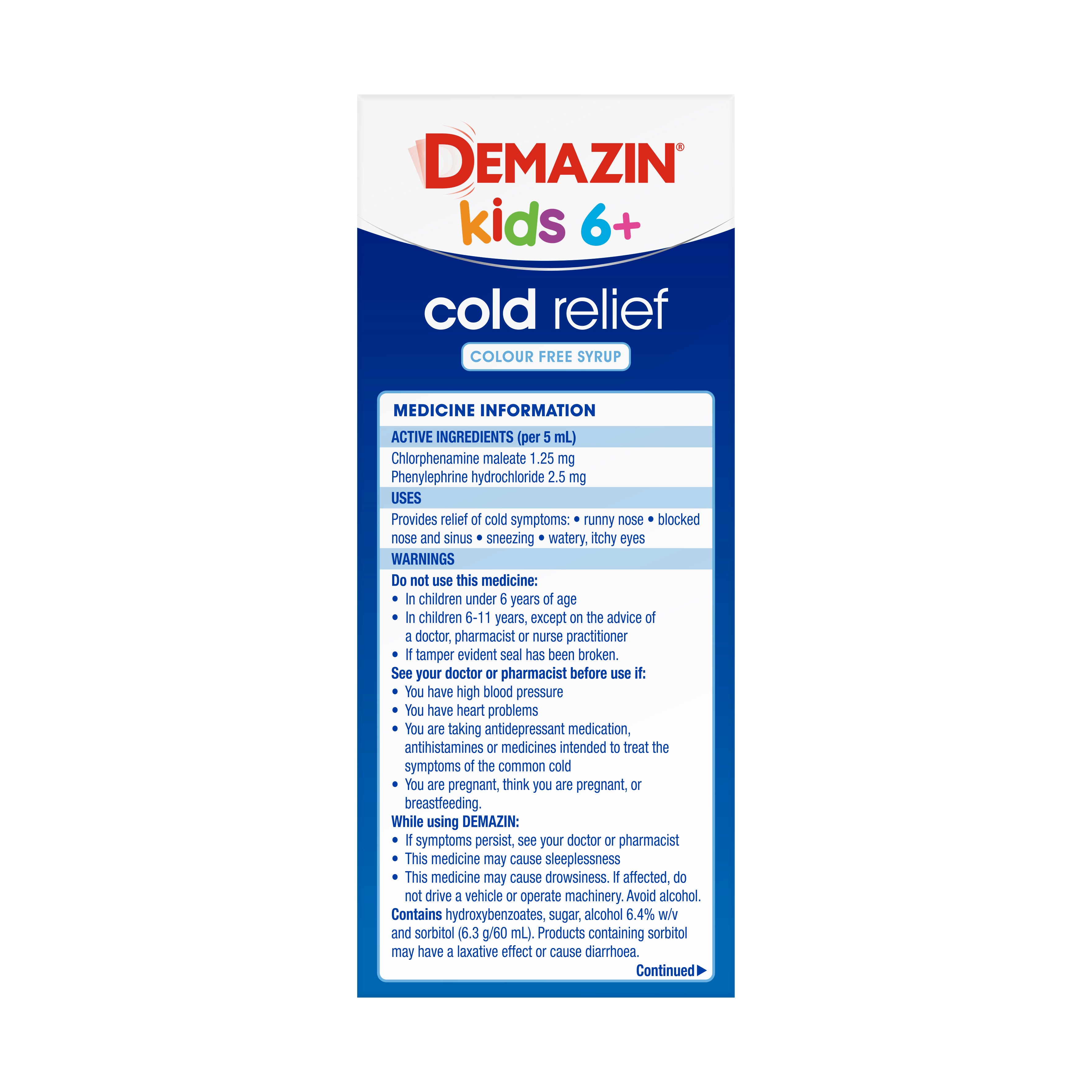 Demazin Syp Clr 100ml Demazin Syp Clr 100ml